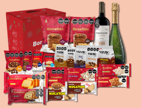 Caja navideña Bonafide Premium y sus productos